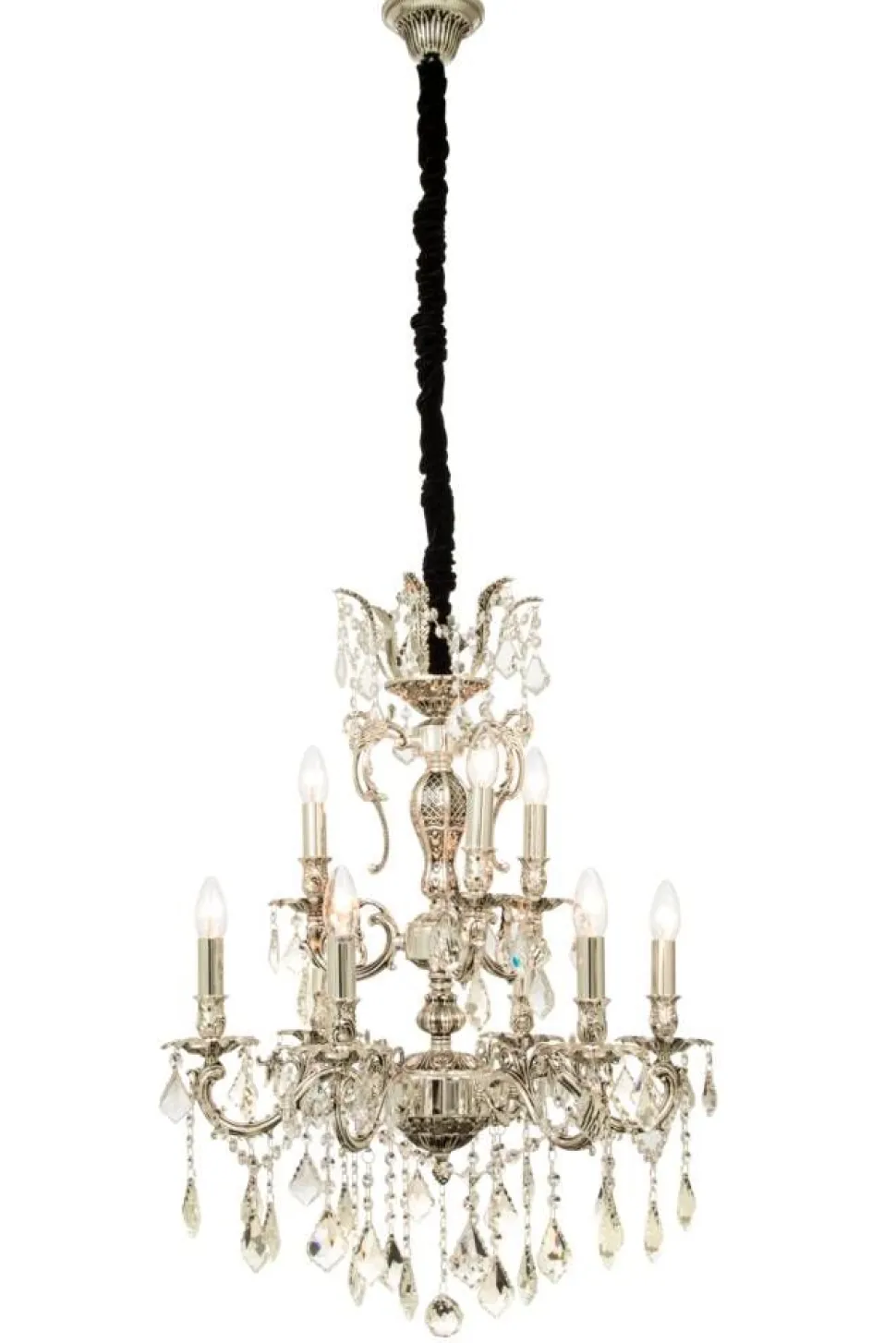 Aneta Lighting kristallikruunu Allington 9-os. antiikkihopea