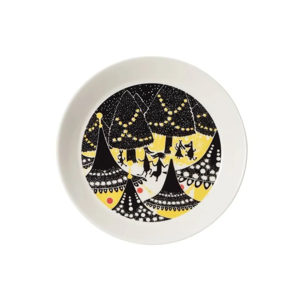 Arabia Muumi Lautassetti Keltainen&hurraa 19 cm 2 kpl
