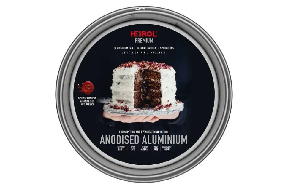 Heirol Leivonta irtopohjavuoka 28x7,6 cm anodisoitu alumiini