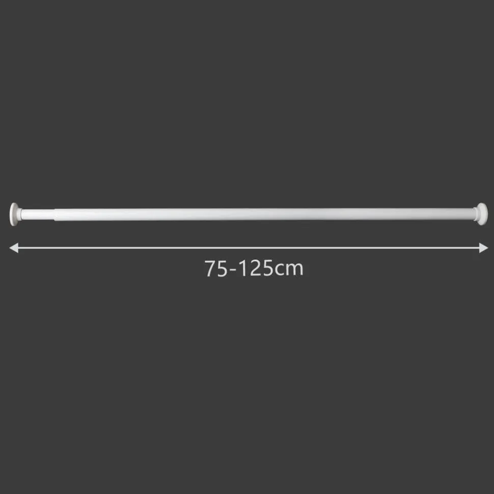 Ihanin suihkuverhotanko 75-125 cm valkoinen