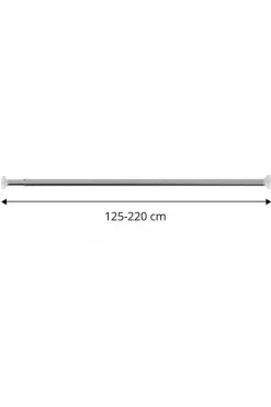 Ihanin suihkuverhotanko 125-220 cm hopea