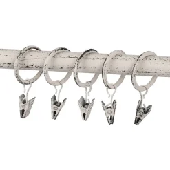 Ihanin verhorenkaat nipistimellä 25/32 mm valkokulta