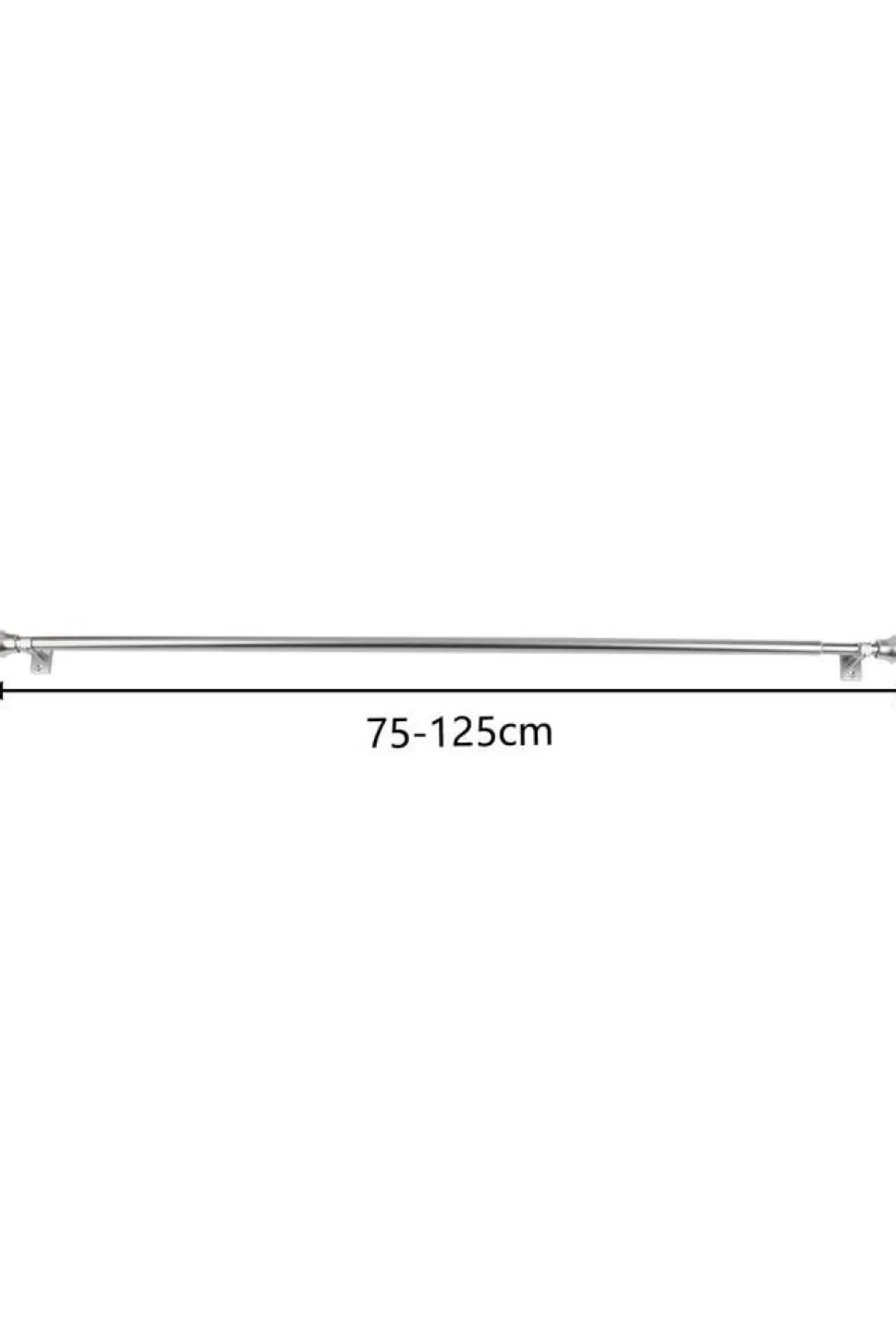 Ihanin verhotanko Cafe 75-125 cm hopea