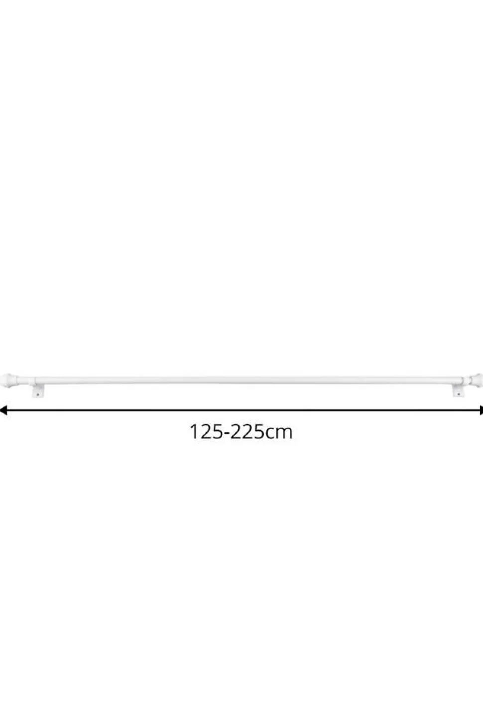 Ihanin verhotanko Cafe 125-220 cm valkoinen