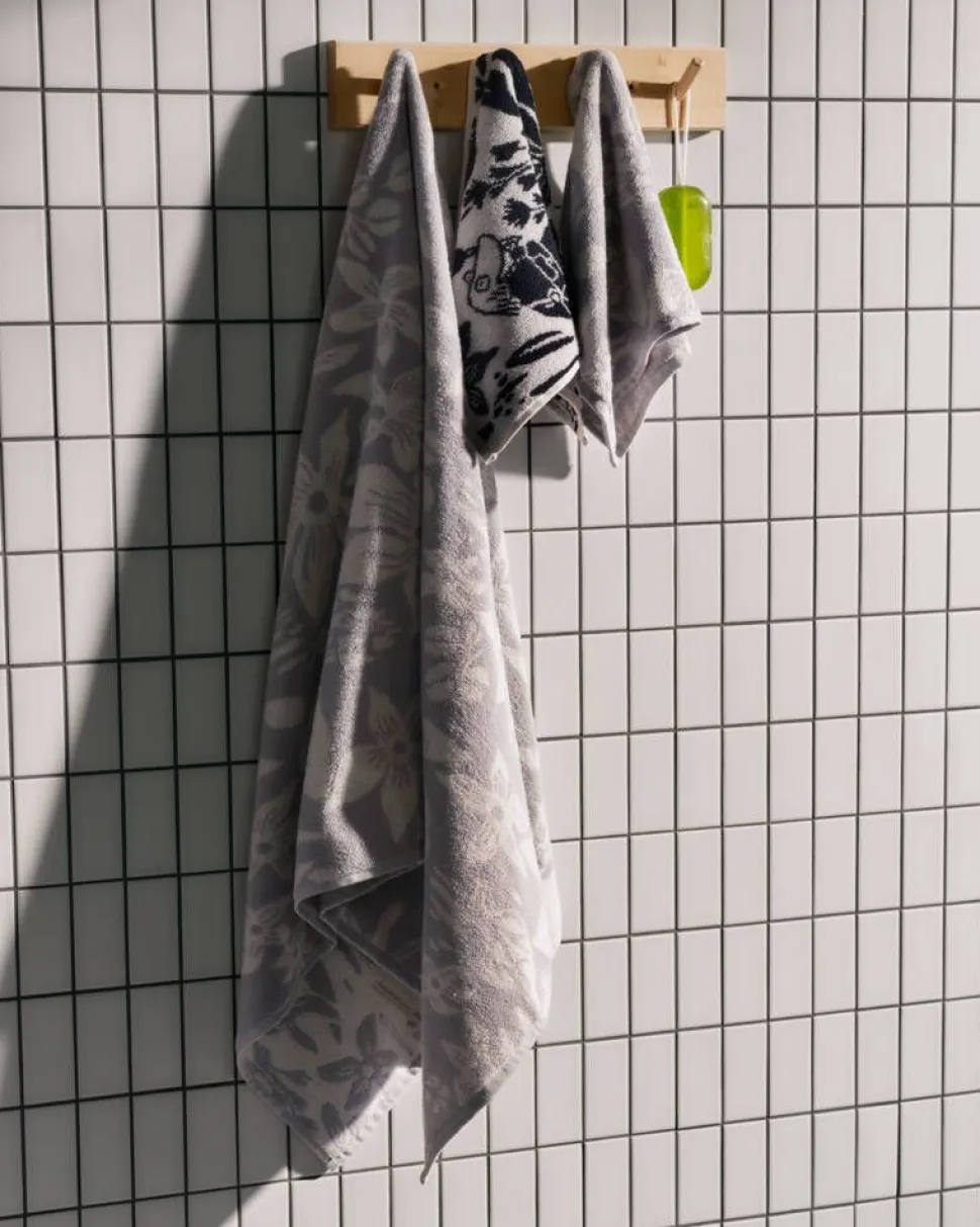 Moomin Arabia pyyhe 70x140 cm Lilja harmaa