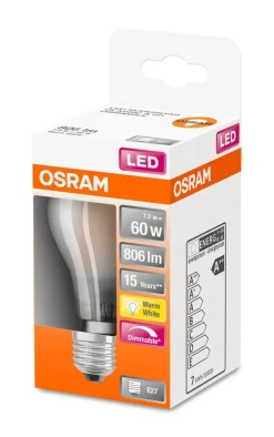Osram LED vakiolamppu 806lm 2700K E27 DIM