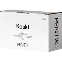 Pentik juomalasi Koski 27 cl kirkas 2 kpl
