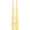 Pentik kruunukynttilä Kierre hile keltainen 28 cm 2 kpl
