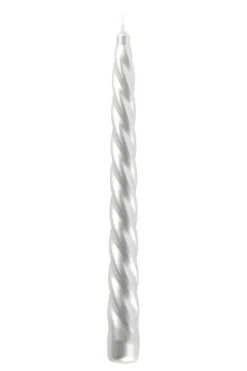 Polar kynttilät antiikkikynttilä kierteellä 23 cm metallihopea