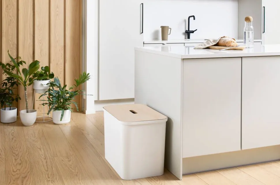 Smartstore Collect lajitteluastia vanerikannella 76 L valkoinen