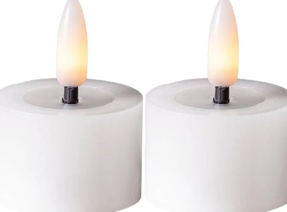 Star Trading LED-kynttilä Flamme Flow 4 cm valkoinen 2 kpl