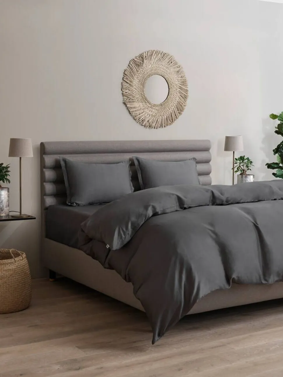 TEMPUR pussilakana Silky Bamboo 240x220 cm anthracite