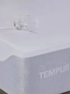 TEMPUR 90x210x25 cm muotoonommeltu suojalakana Organic Cotto