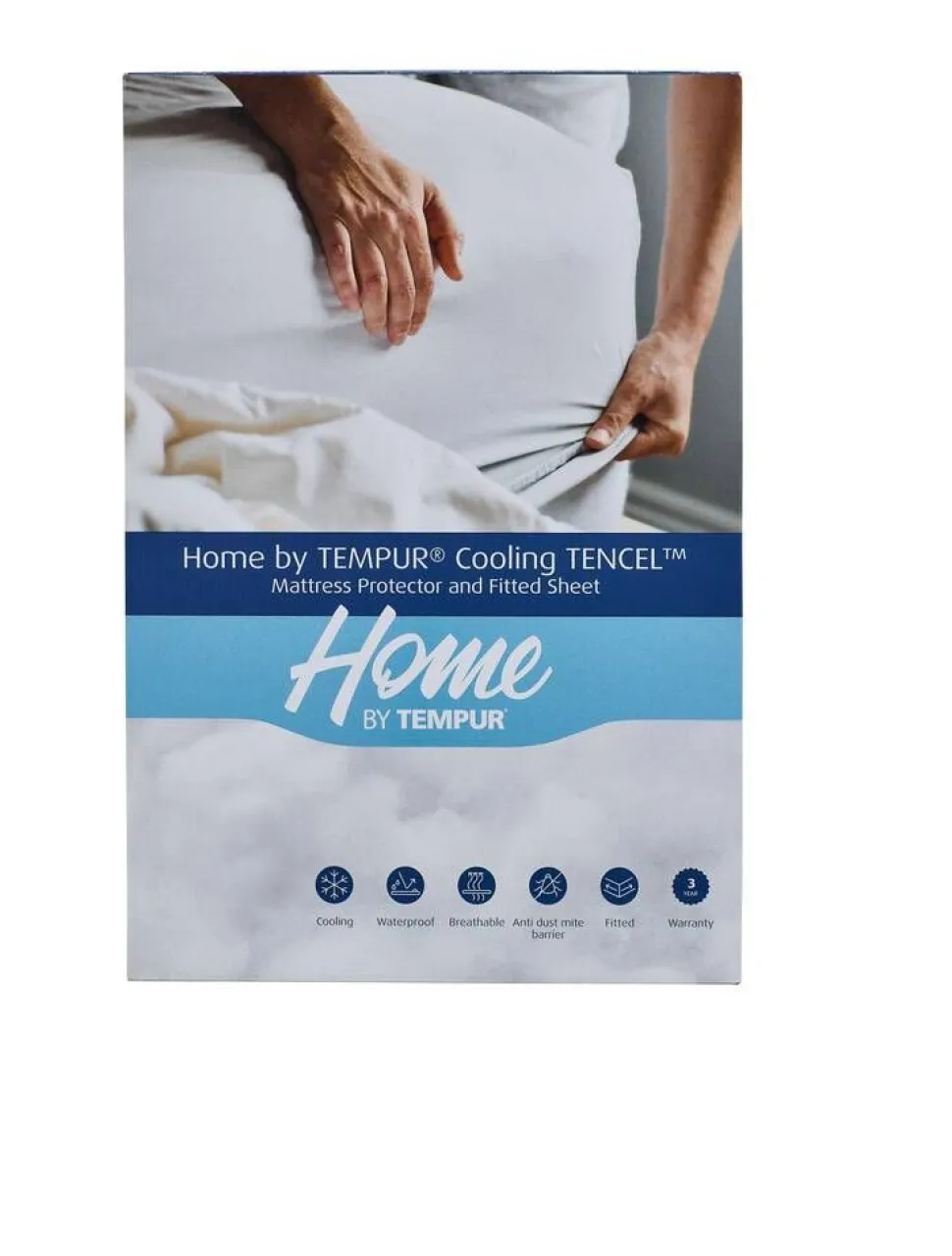 TEMPUR 100x200x25 cm muotoonommeltu suojalakana Cooling TENC