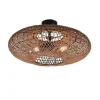 Trio Lighting kattovalaisin Hedda 2xE27 mattamusta/sisal