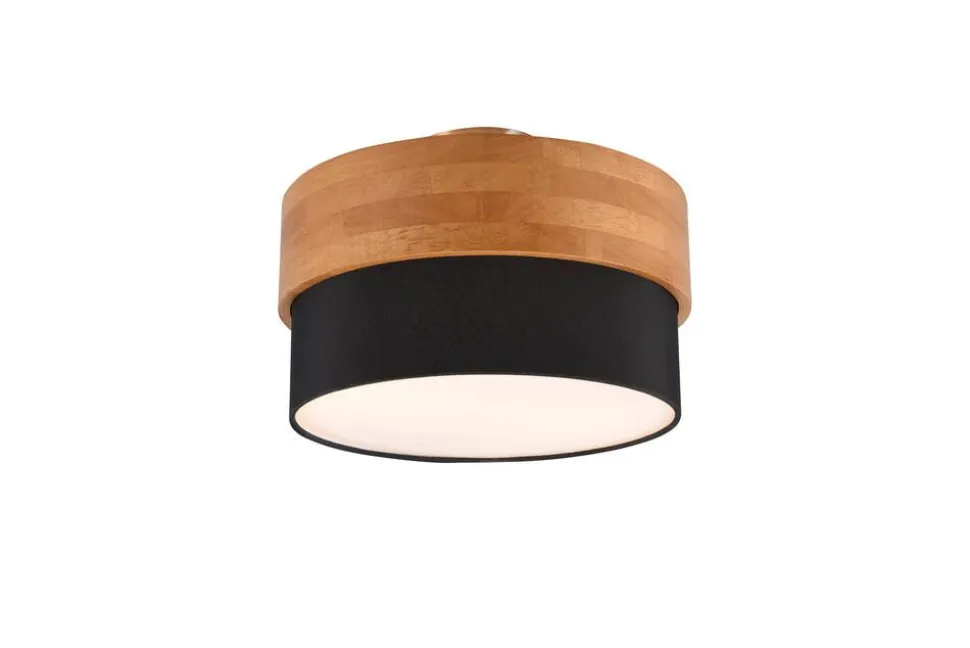 Trio Lighting kattovalaisin Seasons 30 cm E14 musta/puu