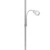 Trio Lighting lattiavalaisin Gerry E27+E14 harjattu teräs