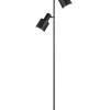 Trio Lighting lattiavalaisin Agudo 2xE27 mattamusta