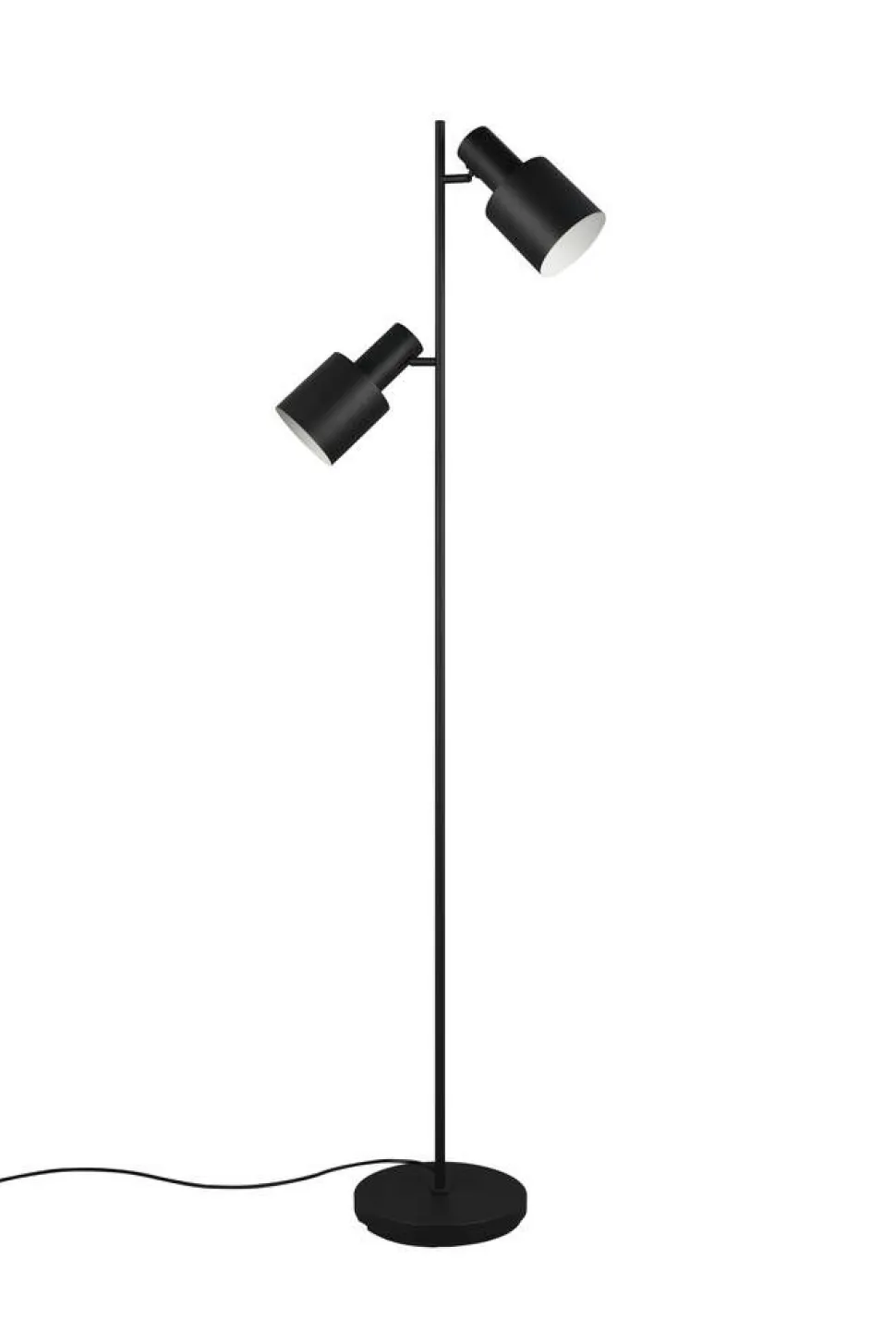 Trio Lighting lattiavalaisin Agudo 2xE27 mattamusta