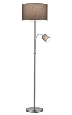 Trio Lighting lattiavalaisin Hotel E27+E14 harmaa