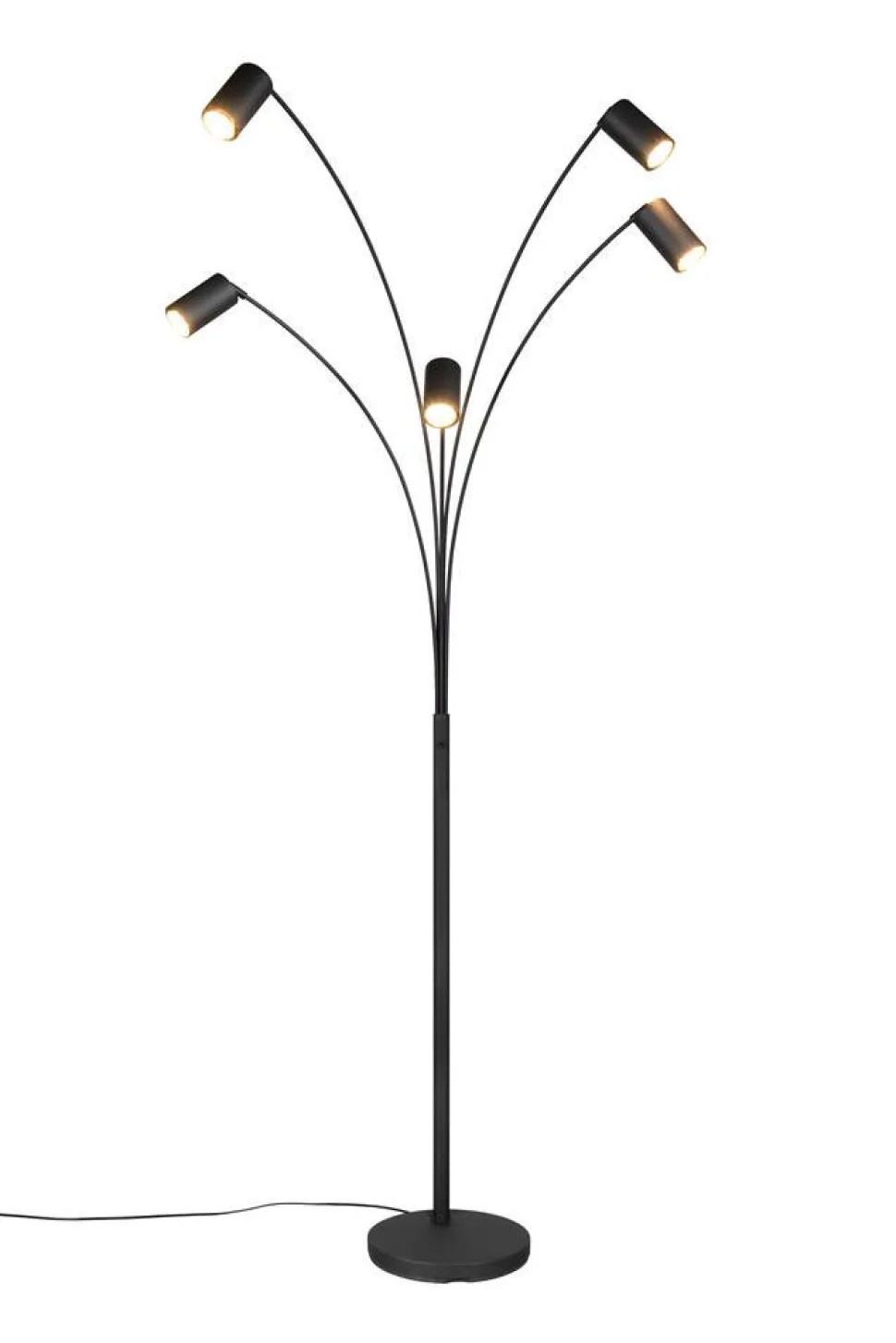 Trio Lighting lattiavalaisin Marley 5-os GU10 mattamusta
