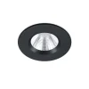 Trio Lighting LED alasvalo Zagros IP65 mattamusta pyöreä