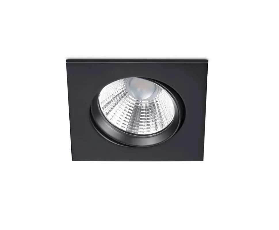 Trio Lighting LED alasvalo Pamir mattamusta neliö