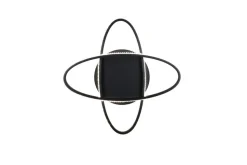 Trio Lighting LED kattovalaisin Lane mattamusta/kristalliefe