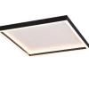 Trio Lighting LED kattovalaisin Rotonda neliö mattamusta