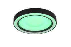 Trio Lighting LED kattovalaisin Arco 40 cm mattamusta RGBW