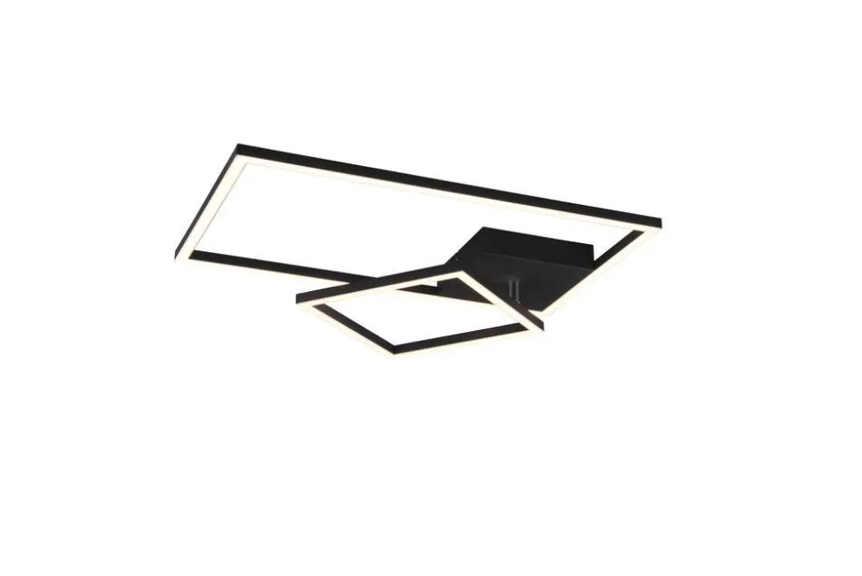Trio Lighting LED kattovalaisin Padella mattamusta