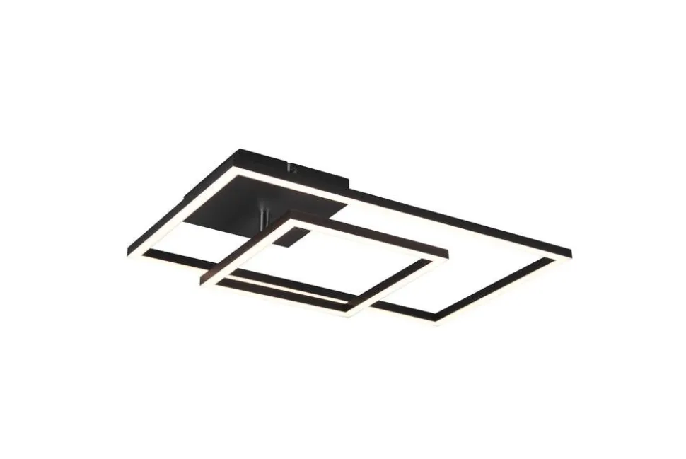 Trio Lighting LED kattovalaisin Padella mattamusta
