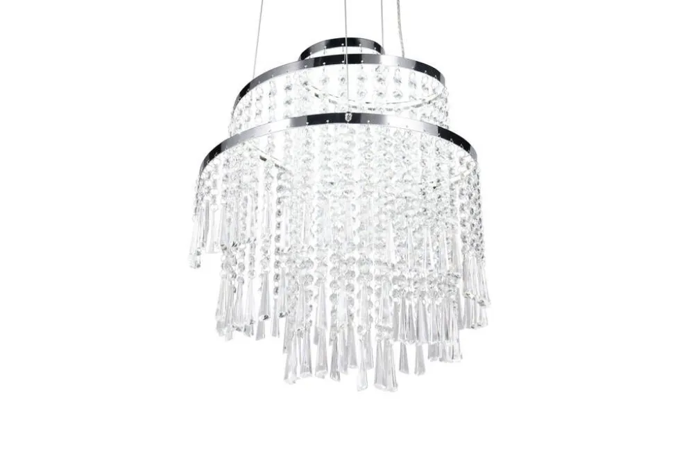 Trio Lighting LED riippuvalaisin Pomp 38 cm kromi/kirkas