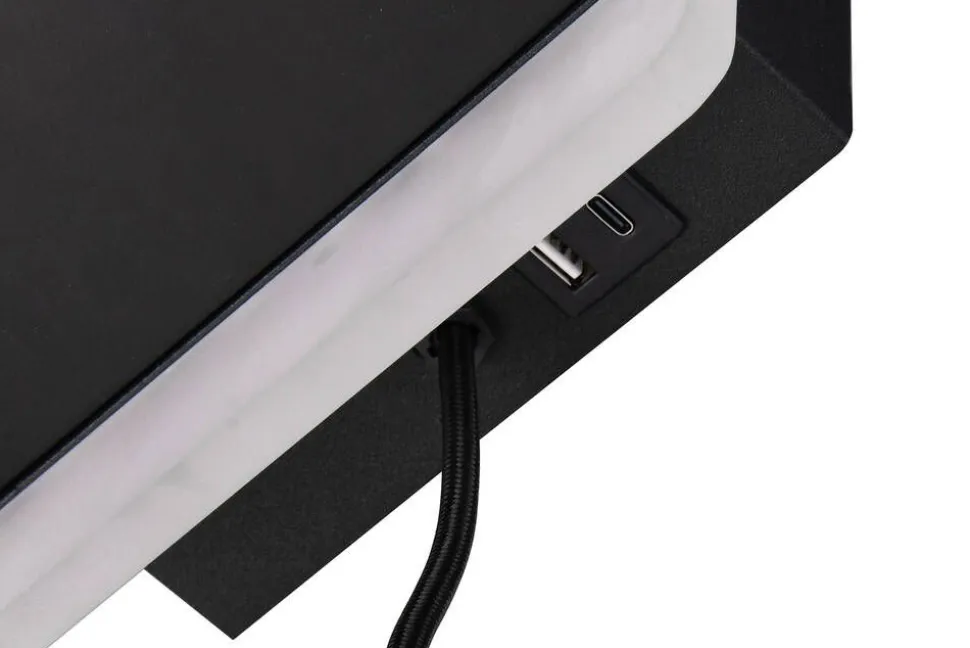 Trio Lighting LED seinävalaisin Fairfield mattamusta latausa