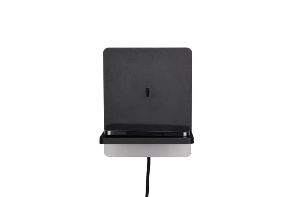 Trio Lighting LED seinävalaisin Fairfield mattamusta latausa