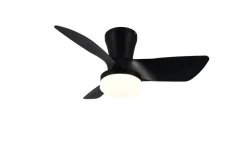 Trio Lighting LED tuuletinkattovalaisin Randers mattamusta