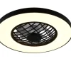 Trio Lighting LED tuuletinkattovalaisin Linköping musta RGB