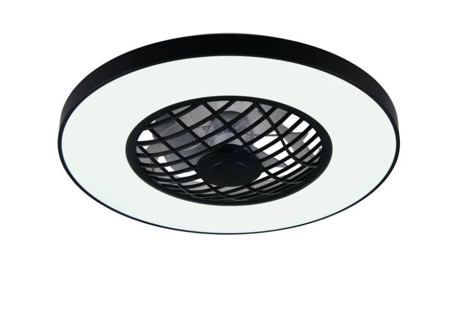 Trio Lighting LED tuuletinkattovalaisin Linköping musta RGB