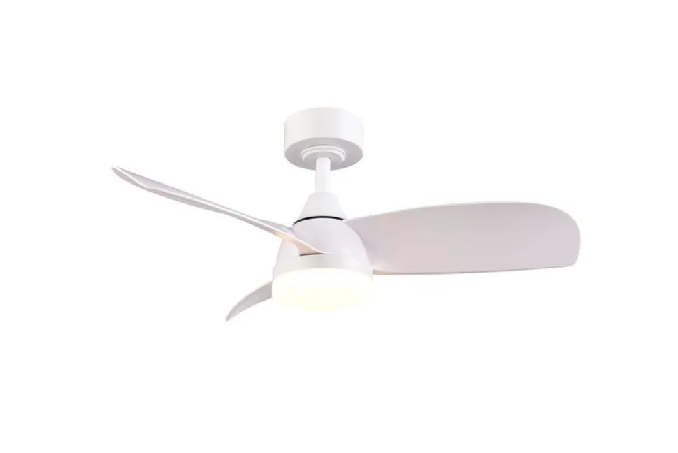 Trio Lighting LED tuuletinkattovalaisin Helsinki mattavalkoi