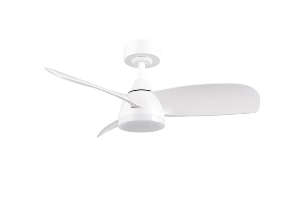 Trio Lighting LED tuuletinkattovalaisin Helsinki mattavalkoi