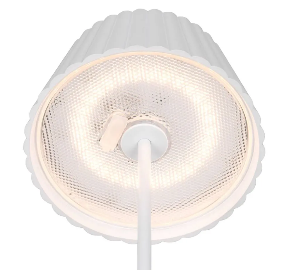Trio Lighting LED ulkolattiavalaisin Suarez mattavalkoinen l
