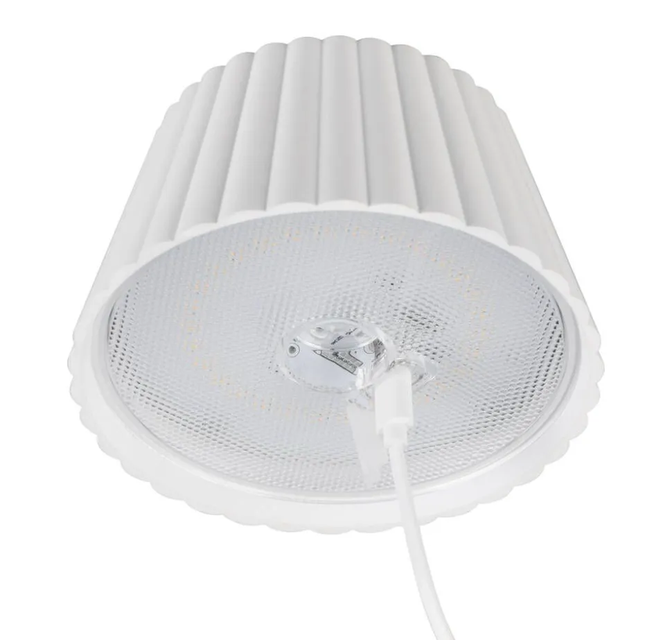 Trio Lighting LED ulkolattiavalaisin Suarez mattavalkoinen l
