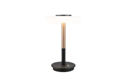 Trio Lighting pöytävalaisin Celeste LED mattamusta/valkoinen