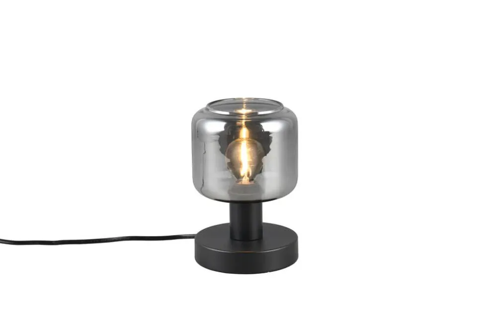 Trio Lighting pöytävalaisin Mataro E14 mattamusta/savu