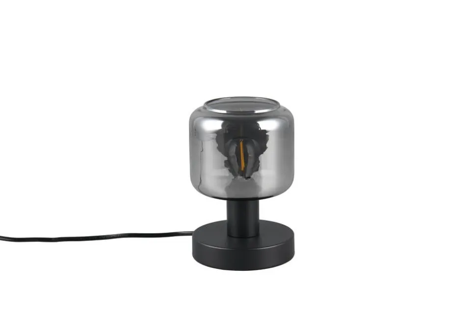 Trio Lighting pöytävalaisin Mataro E14 mattamusta/savu