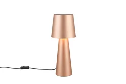 Trio Lighting pöytävalaisin Nubian E27 kahvinruskea