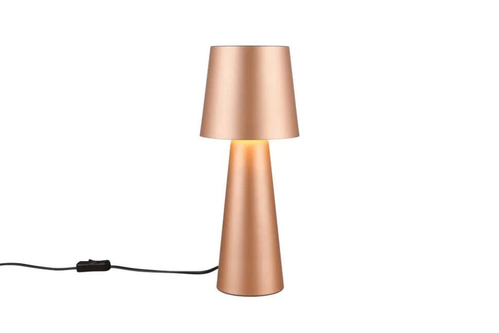 Trio Lighting pöytävalaisin Nubian E27 kahvinruskea