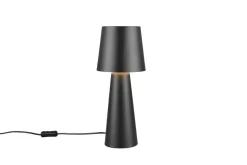 Trio Lighting pöytävalaisin Nubian E27 mattamusta