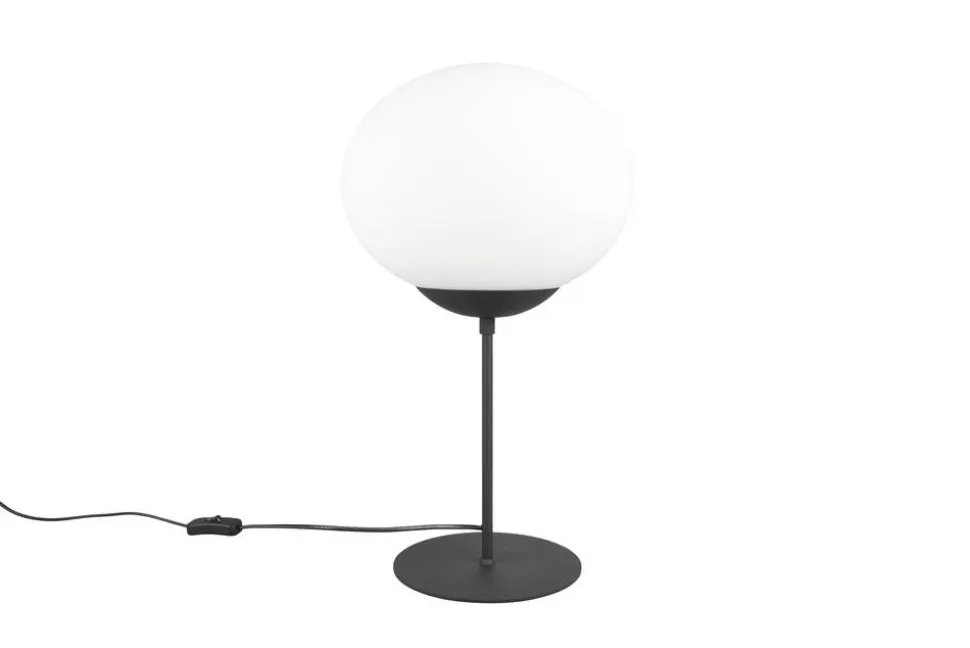Trio Lighting pöytävalaisin Fomento E27 mattamusta/valkoinen