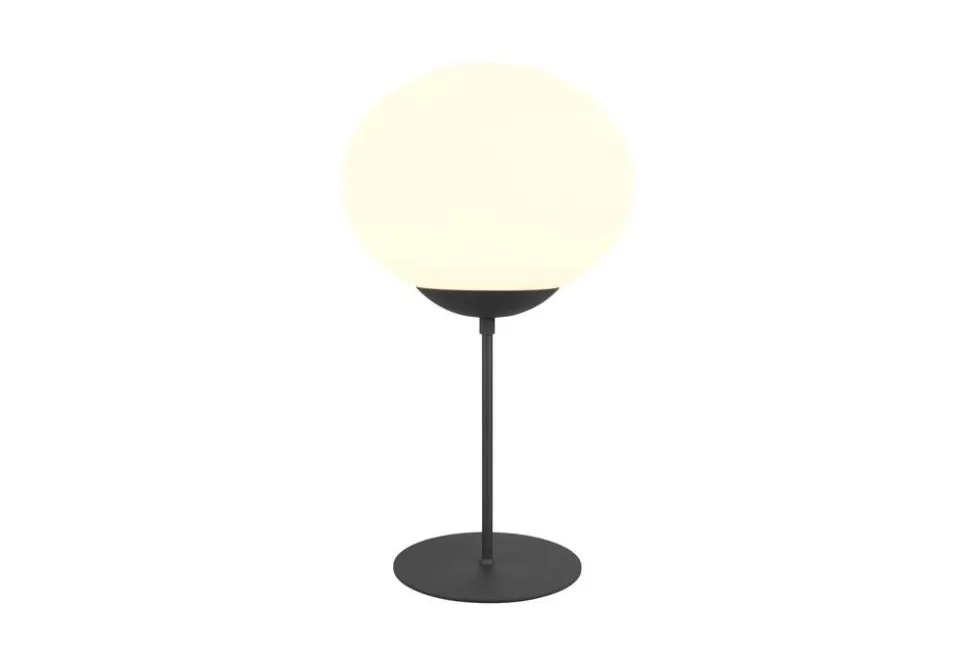 Trio Lighting pöytävalaisin Fomento E27 mattamusta/valkoinen